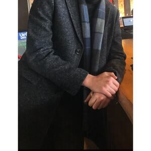 Mabgo herringbone wool blend coat | Size L